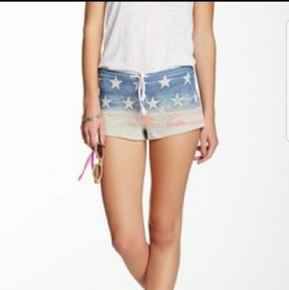 Miss ME small draw string flag / bling shorts NWT - Picture 1 of 3